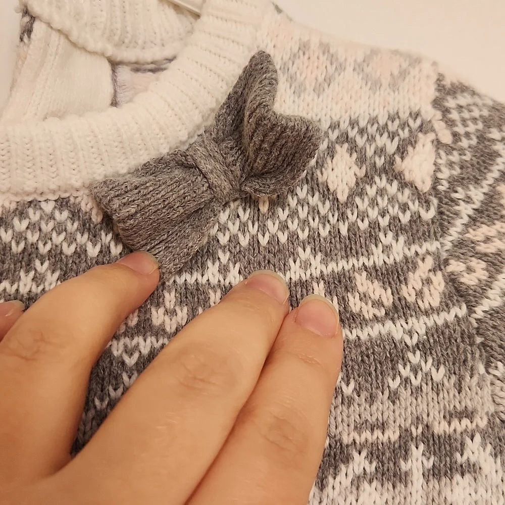 Tahari Toddler's Girl Striped Sweater Dress Size 4T - Picture 3 of 4